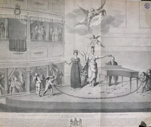 The Theatre Royal of Italian Opera in London in its Greatest Lustre on 24th January and 3rd March 1824, or The Three Crownings, printed by Charles Hullmandel